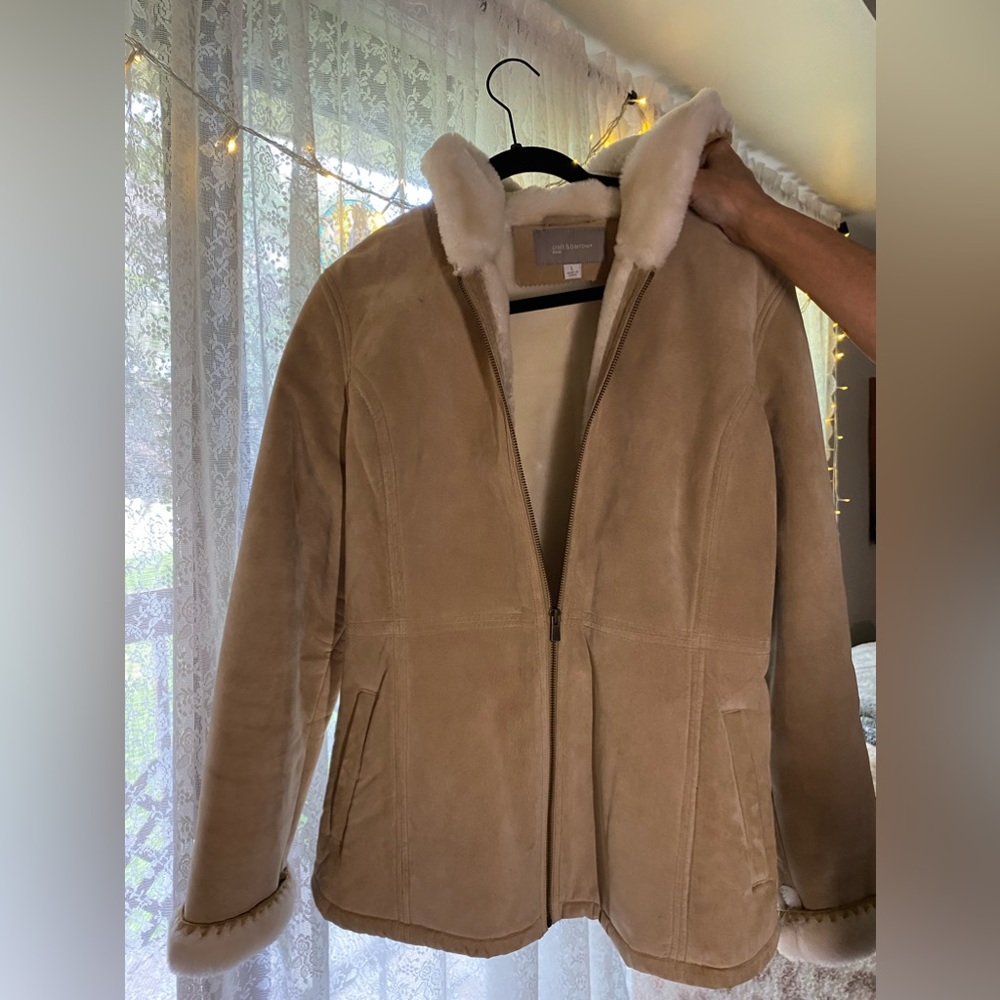 100% SEUDE COAT. Croft and barrow